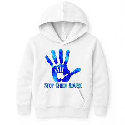 Blue Messy Bun Black  Child Abuse Prevention Awareness Kids Hoodie