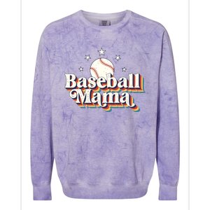 Baseball Mom Baseball Lover Women Colorblast Crewneck Sweatshirt