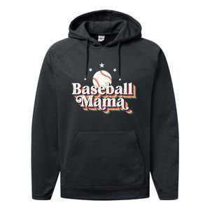 Baseball Mom Baseball Lover Women Performance Fleece Hoodie