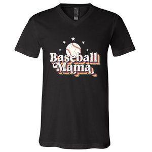 Baseball Mom Baseball Lover Women V-Neck T-Shirt