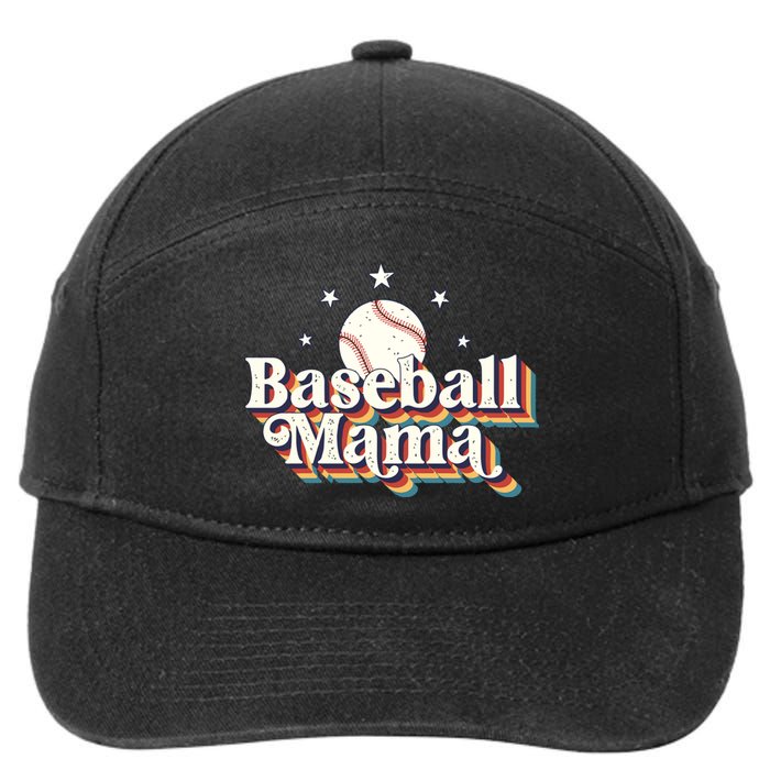 Baseball Mom Baseball Lover Women 7-Panel Snapback Hat