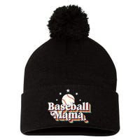 Baseball Mom Baseball Lover Women Pom Pom 12in Knit Beanie