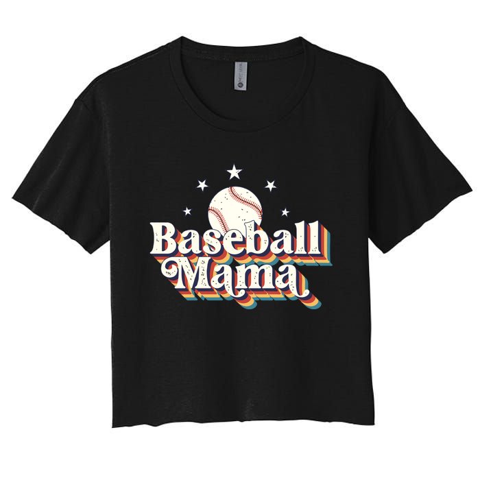 Baseball Mom Baseball Lover Women Women's Crop Top Tee