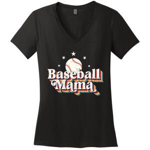 Baseball Mom Baseball Lover Women Women's V-Neck T-Shirt