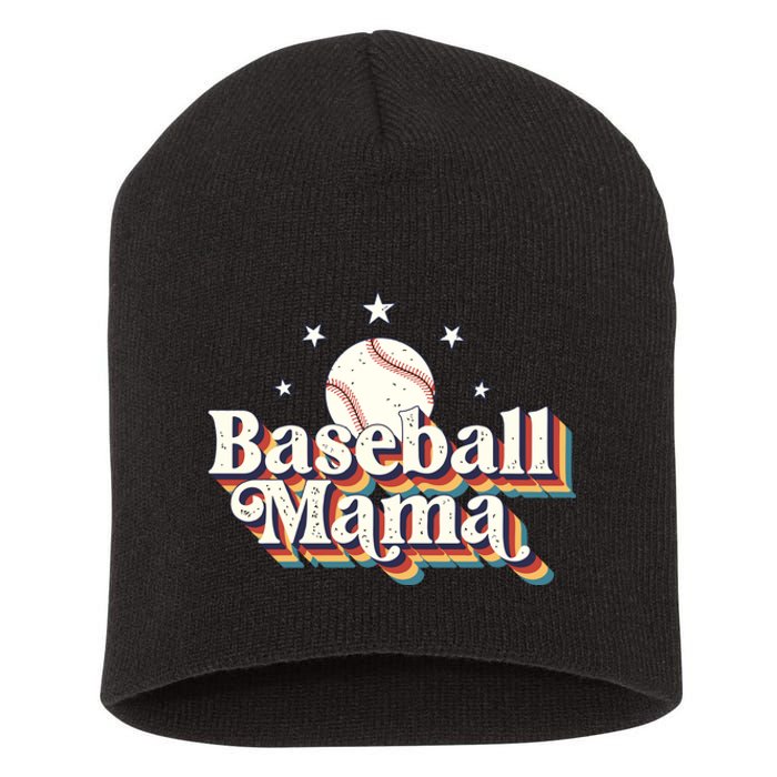 Baseball Mom Baseball Lover Women Short Acrylic Beanie