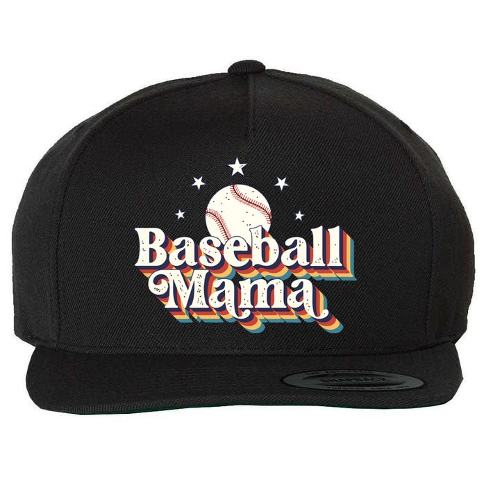 Baseball Mom Baseball Lover Women Wool Snapback Cap