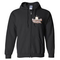 Baseball Mom Baseball Lover Women Full Zip Hoodie