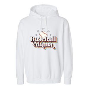 Baseball Mom Baseball Lover Women Garment-Dyed Fleece Hoodie