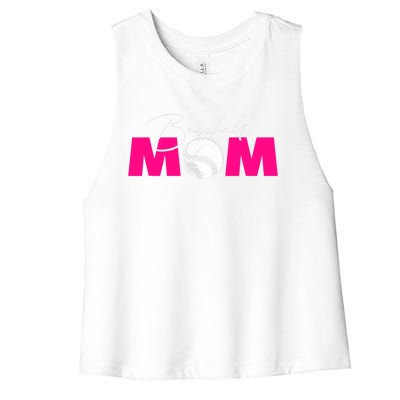 Baseball Mom Women's Racerback Cropped Tank