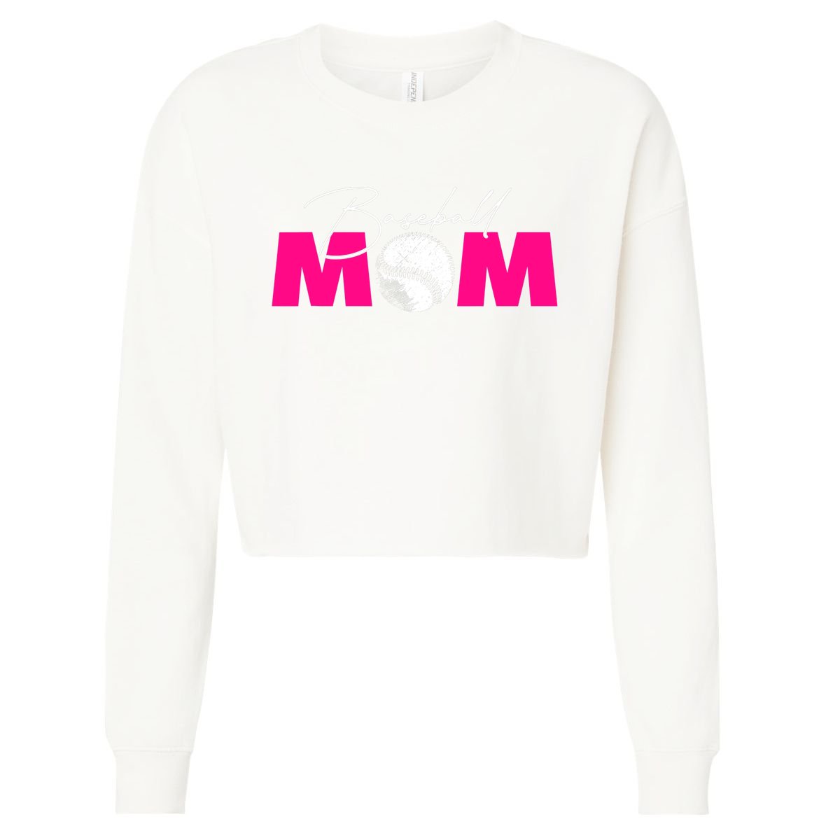 Baseball Mom Cropped Pullover Crew