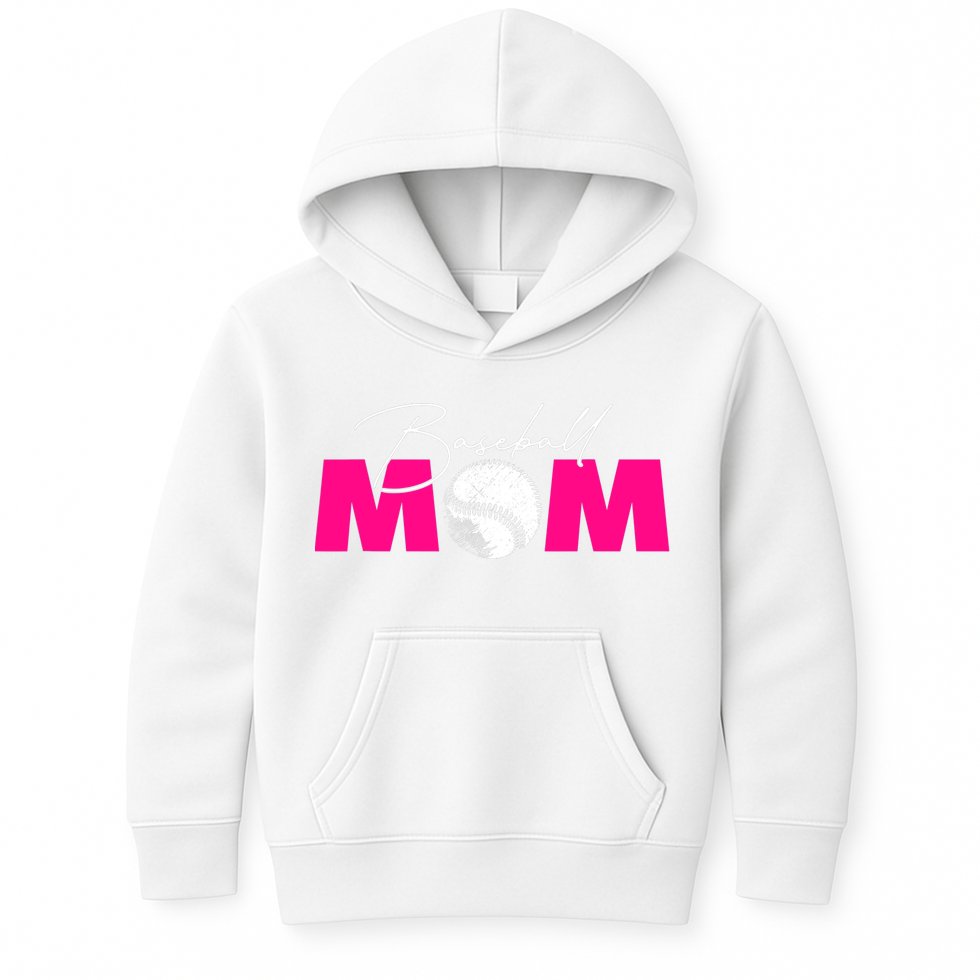 Baseball Mom Kids Hoodie