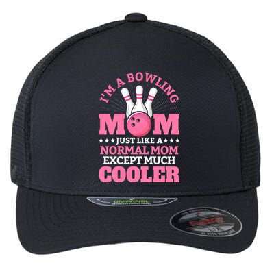 Bowling Mom Bowler Funny Gift Bowling Team Novelty Gift Flexfit Unipanel Trucker Cap