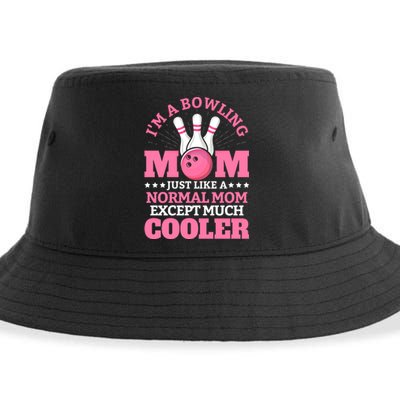 Bowling Mom Bowler Funny Gift Bowling Team Novelty Gift Sustainable Bucket Hat