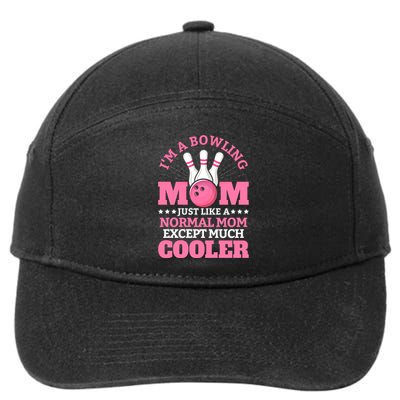 Bowling Mom Bowler Funny Gift Bowling Team Novelty Gift 7-Panel Snapback Hat