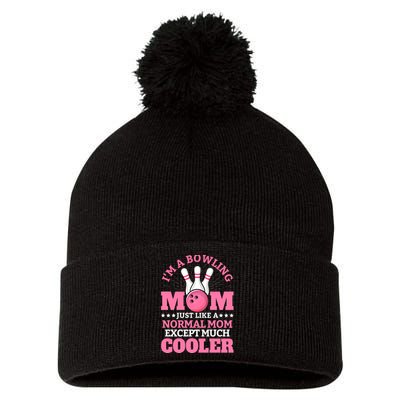 Bowling Mom Bowler Funny Gift Bowling Team Novelty Gift Pom Pom 12in Knit Beanie