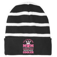 Bowling Mom Bowler Funny Gift Bowling Team Novelty Gift Striped Beanie with Solid Band