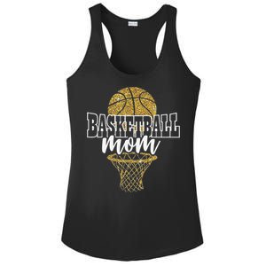 Basketball Mom Basket Hoop Ladies PosiCharge Competitor Racerback Tank