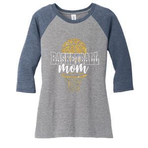 Basketball Mom Basket Hoop Women's Tri-Blend 3/4-Sleeve Raglan Shirt