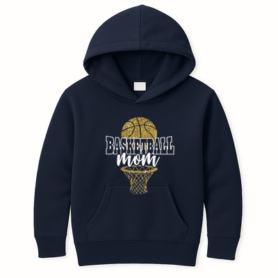Basketball Mom Basket Hoop Kids Hoodie