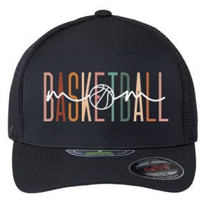 Basketball Mom Basketball Mama Cute Mom Life Basketball Flexfit Unipanel Trucker Cap