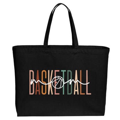 Basketball Mom Basketball Mama Cute Mom Life Basketball Cotton Canvas Jumbo Tote