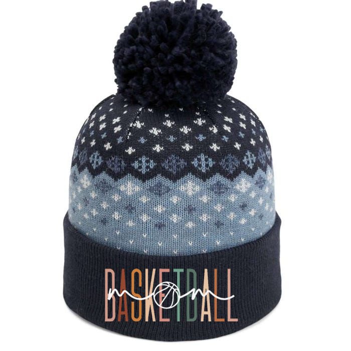 Basketball Mom Basketball Mama Cute Mom Life Basketball The Baniff Cuffed Pom Beanie