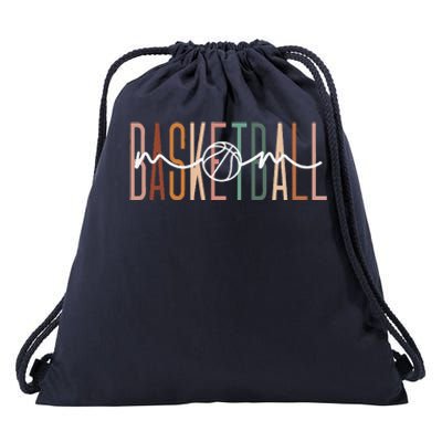 Basketball Mom Basketball Mama Cute Mom Life Basketball Drawstring Bag