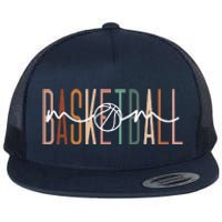 Basketball Mom Basketball Mama Cute Mom Life Basketball Flat Bill Trucker Hat