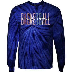 Basketball Mom Basketball Mama Cute Mom Life Basketball Tie-Dye Long Sleeve Shirt