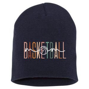 Basketball Mom Basketball Mama Cute Mom Life Basketball Short Acrylic Beanie