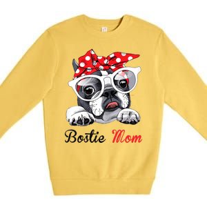 Bostie Mom Boston Terrier Dogs Lovers Funny Premium Crewneck Sweatshirt