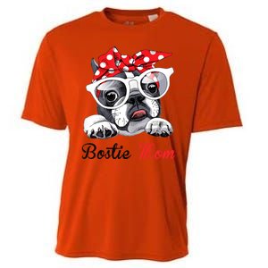 Bostie Mom Boston Terrier Dogs Lovers Funny Cooling Performance Crew T-Shirt