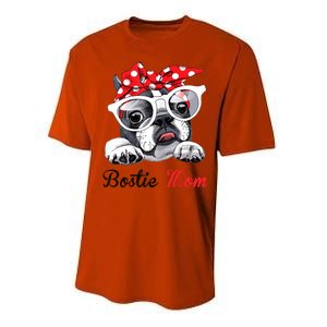 Bostie Mom Boston Terrier Dogs Lovers Funny Performance Sprint T-Shirt