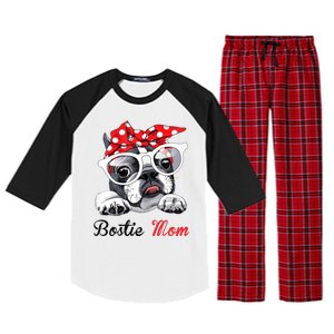 Bostie Mom Boston Terrier Dogs Lovers Funny Raglan Sleeve Pajama Set