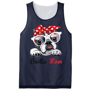 Bostie Mom Boston Terrier Dogs Lovers Funny Mesh Reversible Basketball Jersey Tank