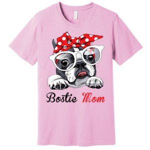 Bostie Mom Boston Terrier Dogs Lovers Funny Premium T-Shirt