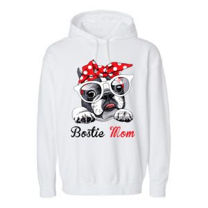 Bostie Mom Boston Terrier Dogs Lovers Funny Garment-Dyed Fleece Hoodie