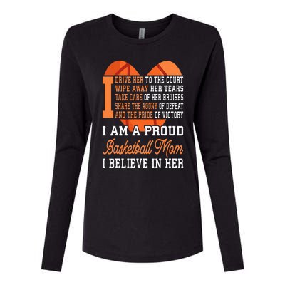 Basketball Mom Womens Cotton Relaxed Long Sleeve T-Shirt