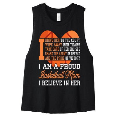 Basketball Mom Women's Racerback Cropped Tank