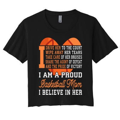 Basketball Mom Women's Crop Top Tee