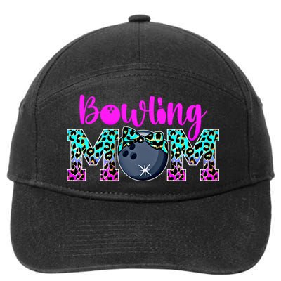 Bowling Mom Bowling Mama Of A Bowler Mother Funny Gift 7-Panel Snapback Hat