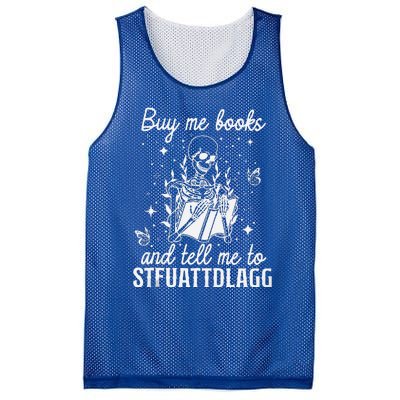 Buy Me Books And Tell Me To STFUATTDLAGG Skeleton Book Lover Mesh Reversible Basketball Jersey Tank