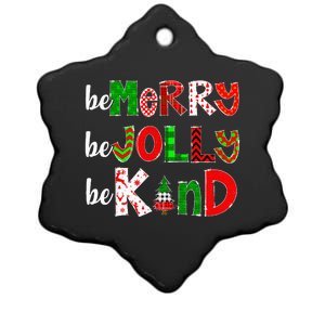 Be Merry Be Jolly Be Kind Merry Christmas Xmas Teacher Pjs Ceramic Star Ornament