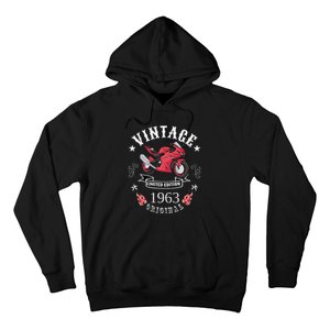 Birthday Man Biker 1963 Gift Motorcycle Red Superbike Hoodie