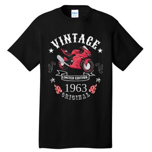 Birthday Man Biker 1963 Gift Motorcycle Red Superbike Tall T-Shirt