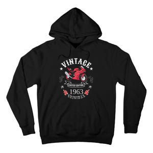 Birthday Man Biker 1963 Gift Motorcycle Red Superbike Tall Hoodie