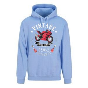 Birthday Man Biker 1963 Gift Motorcycle Red Superbike Unisex Surf Hoodie