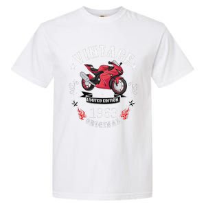 Birthday Man Biker 1963 Gift Motorcycle Red Superbike Garment-Dyed Heavyweight T-Shirt