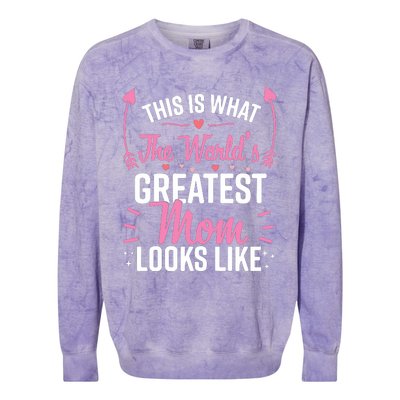 Best Mom Best Mother Colorblast Crewneck Sweatshirt