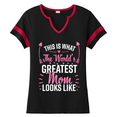 Best Mom Best Mother Ladies Halftime Notch Neck Tee